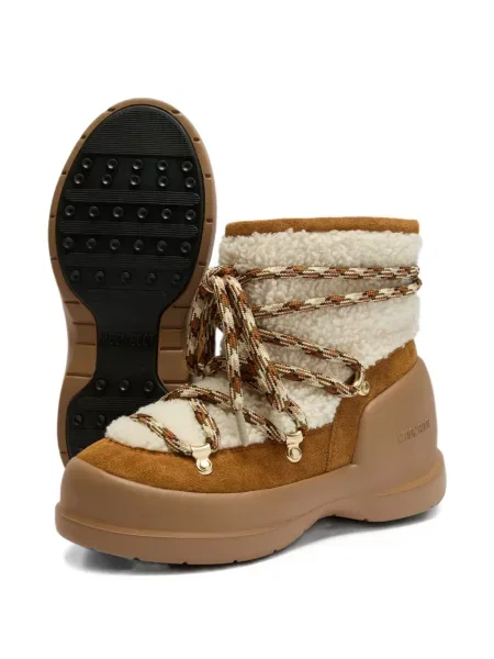 Botine Moon Boot din piele de oaie maro