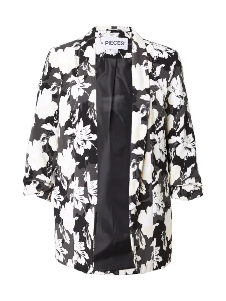 PIECES Sacou PCBosella galben pastel / gri metalic / negru alb