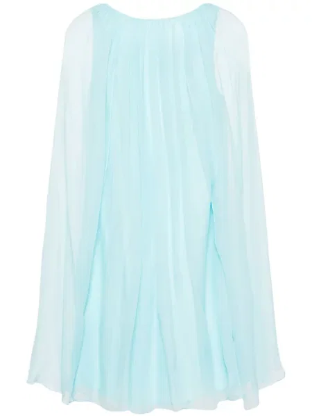 Rochie Max Mara de mătase transparente de costum albastru