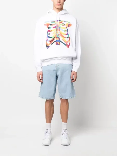 Hoodie Marcelo Burlon County Of Milan με σχέδιο λευκό