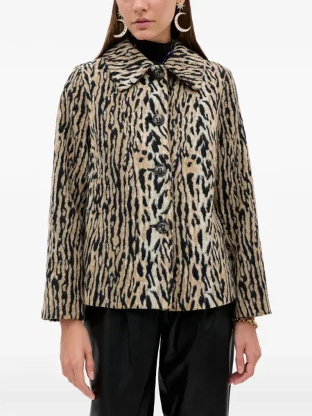 Geacă Rixo cu imagine cu model leopard maro