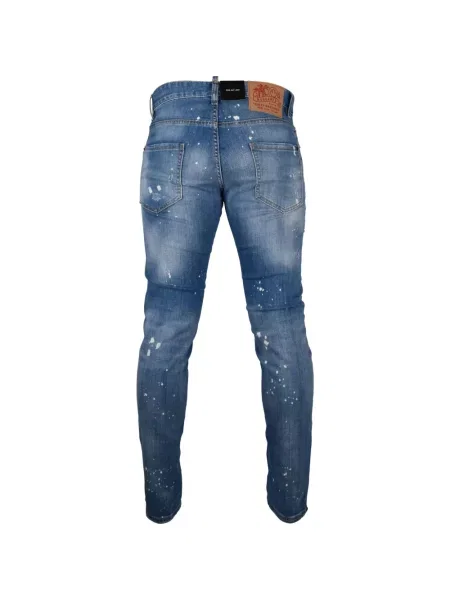 Blugi Dsquared2 zdrențuiți albastru