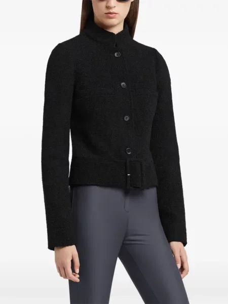 Geacă Courreges cu cataramă din tweed negru