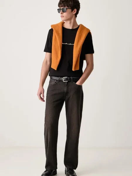 HUGO Tricou Datri negru