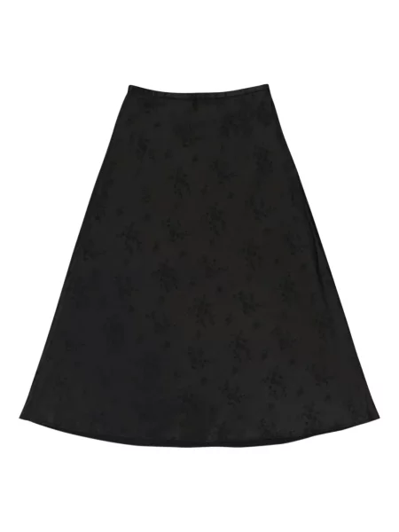 Fustă Callipygian din jacard în linie A negru