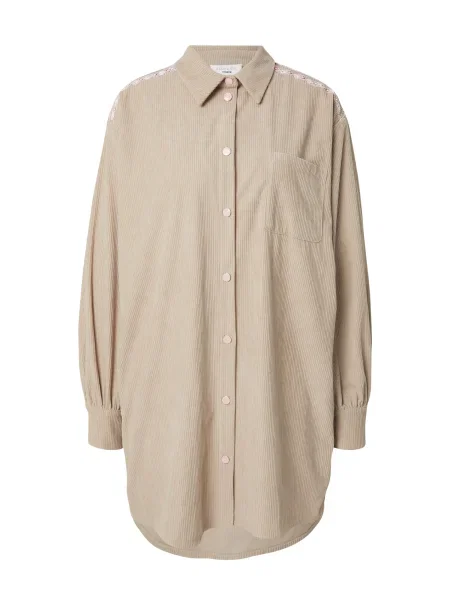 Kamila Šikl Rochie tip bluză taupe gri