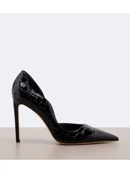 Pantofi cu toc Jimmy Choo din piele de lac negru