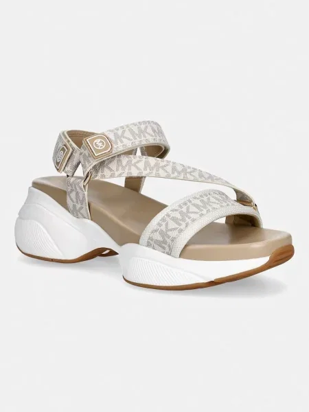 MICHAEL Michael Kors sandale wedges pentru femei Bowie Sandal bej