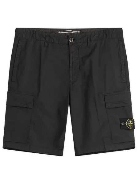 Szorty cargo Stone Island z kamieniami czarne