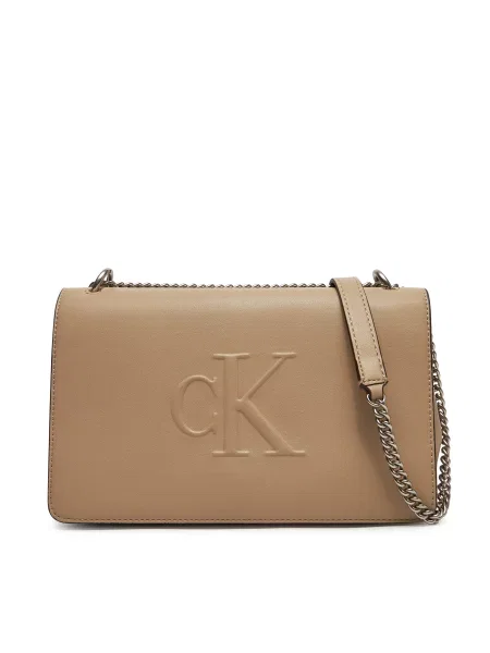 Calvin Klein Τσάντα ώμου γκριζομπέζ μπεζ