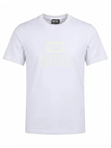 DIESEL Tricou T-JUST TONE ON TONE' alb