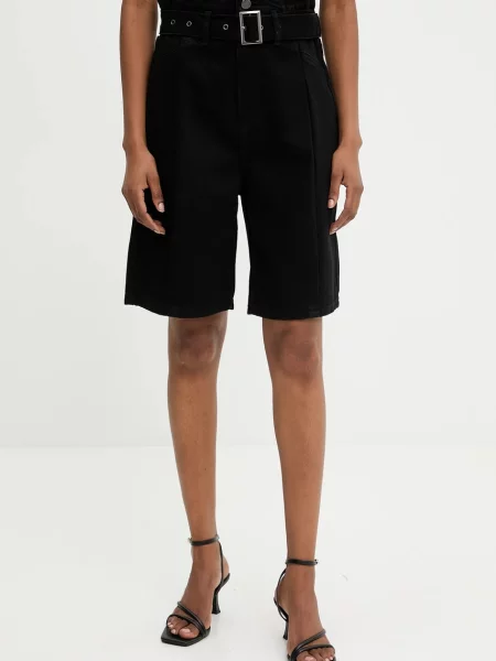 Džínové šortky Answear Lab high waist černá