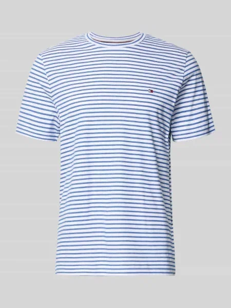 T-shirt o kroju regular fit z czystej bawełny Tommy Hilfiger niebieska