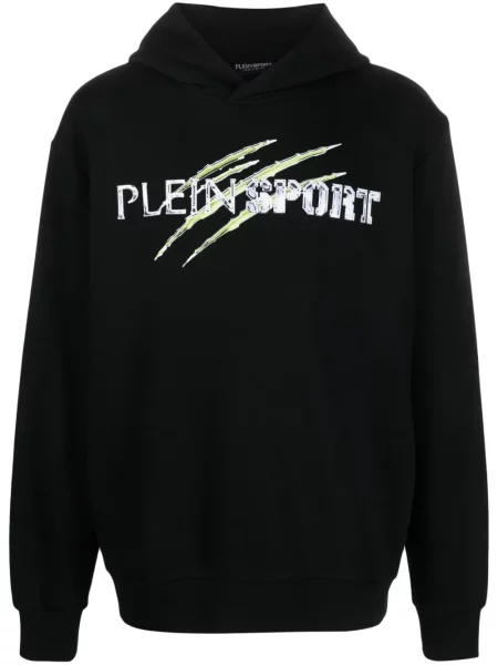 Hanorac cu glugă Plein Sport negru