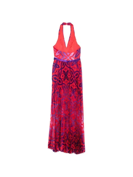 Rochie maxi Allure cu imagine cu imprimeu abstract roșu