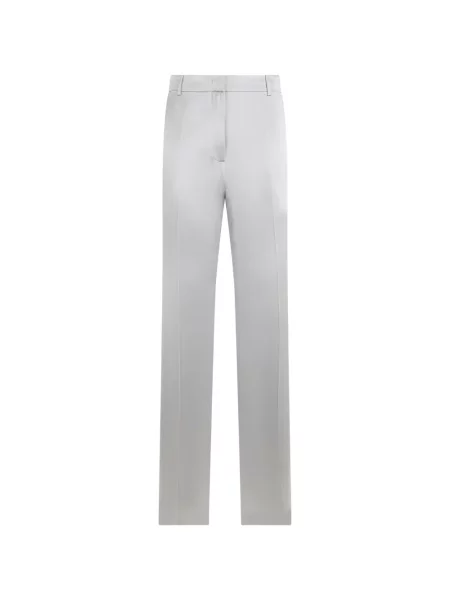 Pantaloni Alberta Ferretti de mătase gri