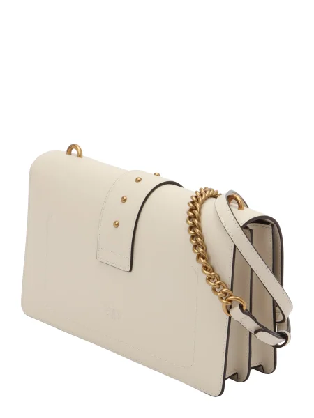 Pinko De piele geantă poștaș LOVE ONE CLASSIC CL bej