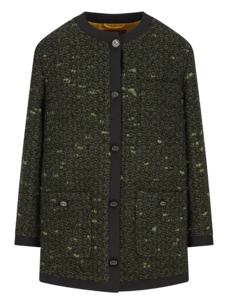 Palton Gucci din tweed verde