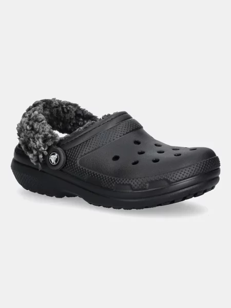 Флисовые классические тапочки Crocs черные