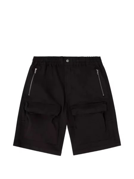 Pantaloni scurți cargo Diesel cu broderie negru