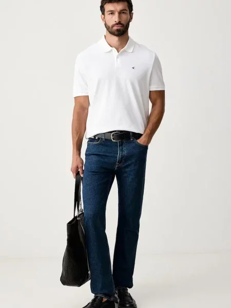 Calvin Klein Jeans polo majica bela