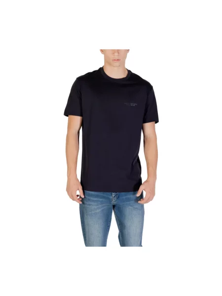 Koszulka Armani Exchange z krótkim rękawem z logo granatowa