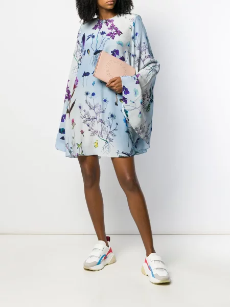 Gėlėtas raštuotas kostiumas suknele Stella Mccartney mėlyna