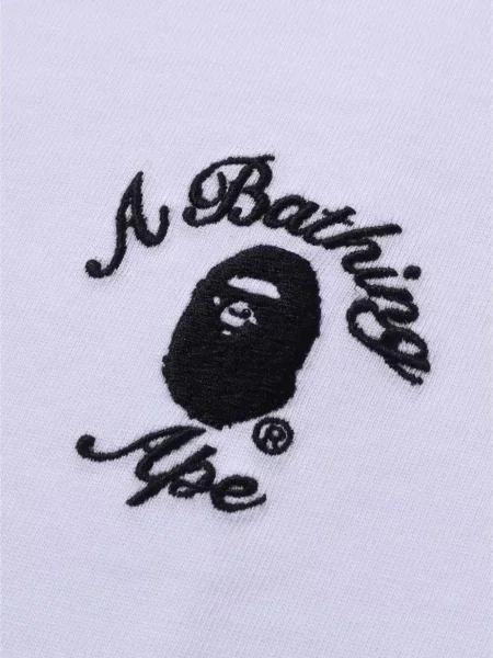 Tricou A Bathing Ape® cu broderie alb
