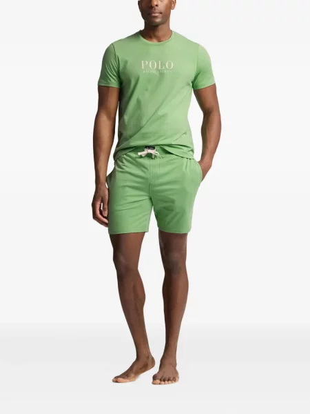 Tricou polo Polo Ralph Lauren cu dungi cu glugă de in albastru