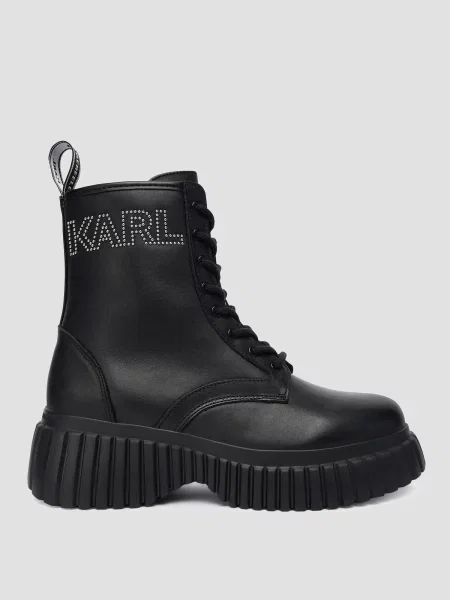 Кожаные ботинки Karl Lagerfeld черные