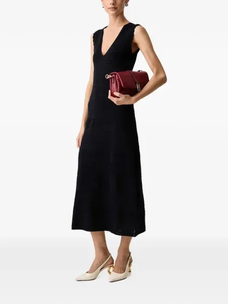 Rochie midi Morgan tricotate albastru