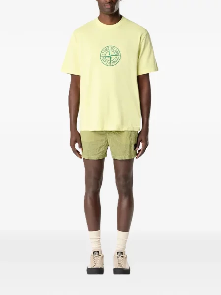 Tricou Stone Island cu strasuri galben