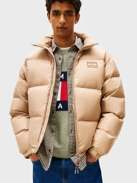 Джинсовая куртка Tommy Jeans бежевая