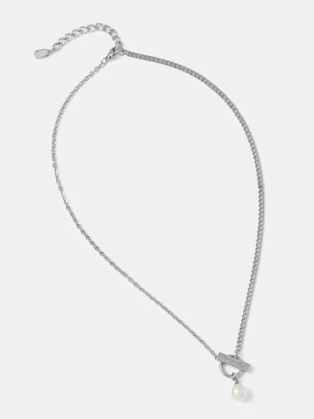 Karl Lagerfeld colier argintiu