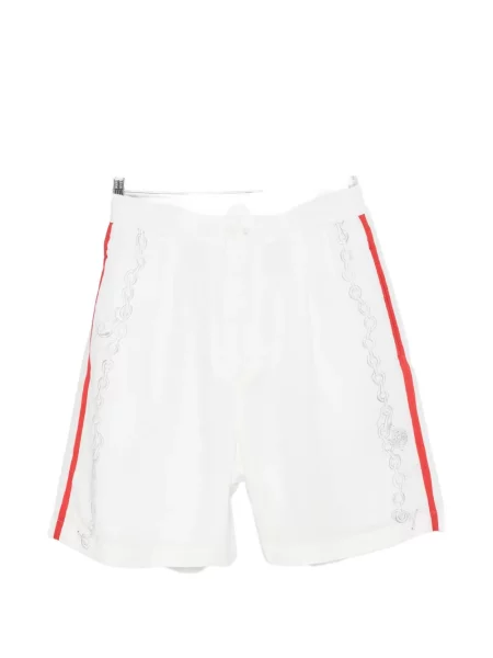 Pantaloni scurți Jacquemus cu dungi alb