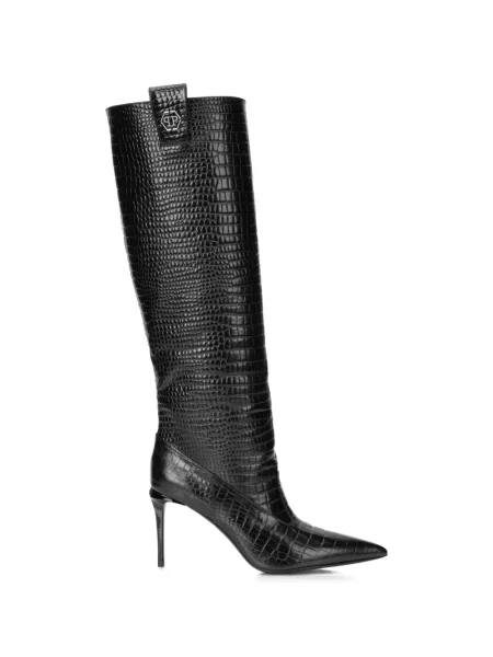 Botine Philipp Plein cu imagine negru