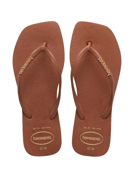 Havaianas japonke SQUARE LOGO POP UP rjava