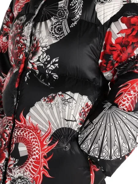 Palton Roberto Cavalli cu imagine negru