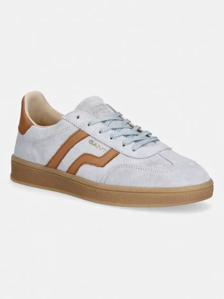 Gant sneakers din piele întoarsă Cuzima violet