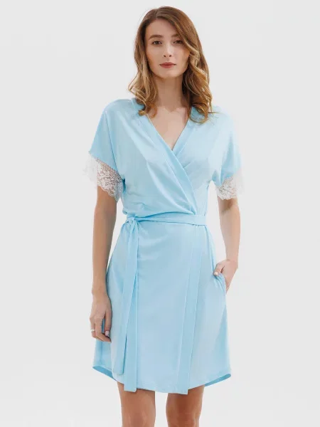 Халат Roksana модал блакитний