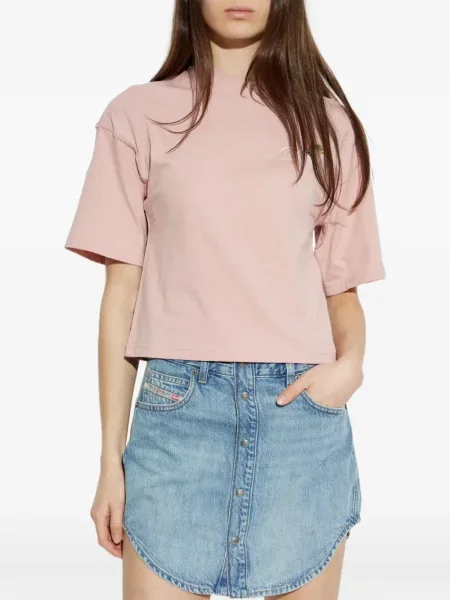 Tricou Diesel cu broderie roz