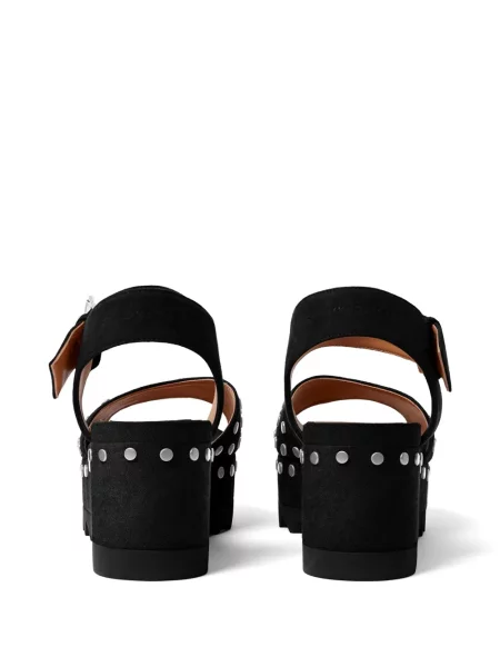 Sandale Stella Mccartney cu platformă cu tepi negru