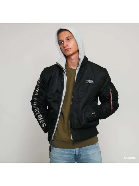 Μπουφάν Alpha Industries D-Tec SE Black / Grey L μαύρο