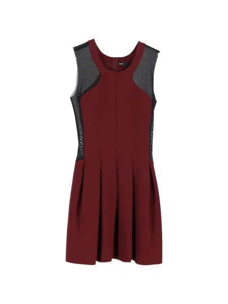 Rochie Maje plasă plisată de costum roșu