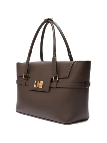 Geantă Max Mara din piele maro
