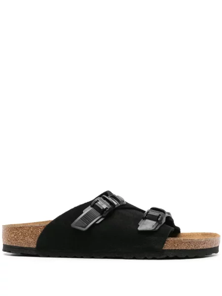 Klapki Birkenstock zamszowe czarne