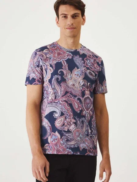 Medicine póló férfi mintás sötétkék