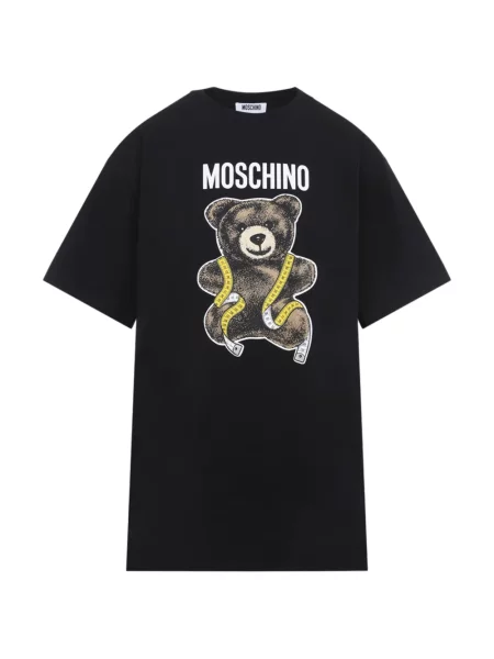 Ursuleț de pluș tricou Moschino cu autograf negru