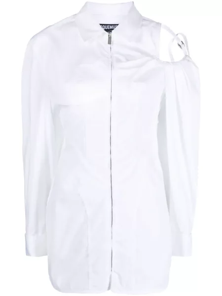 Rochie tip cămașă Jacquemus de costum alb