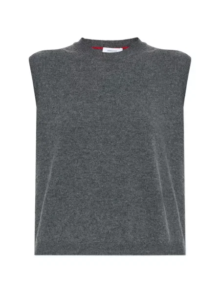 Vestă Ferragamo fără mâneci tricotate gri